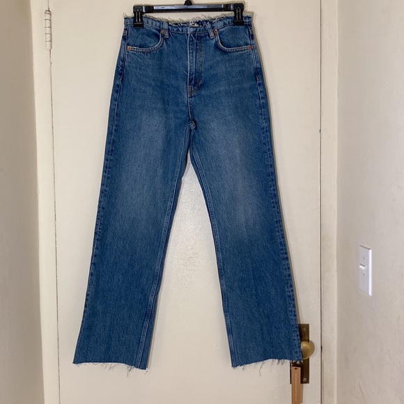 NWT Reformation Mariah Cut Off Waistband Straight Jeans size 29 but fits a 27 - Picture 10 of 17